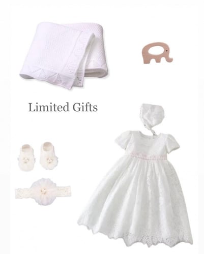 هدية مولودة فستان تقديم موديل امريكي