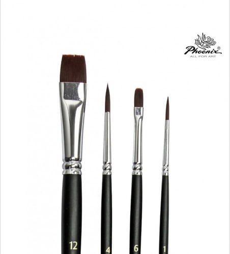 طقم 4 فرش من فونكس للإكريليك والزيتي