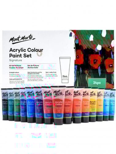 طقم اكريليك من مونت مارت 75 مل 24 لون