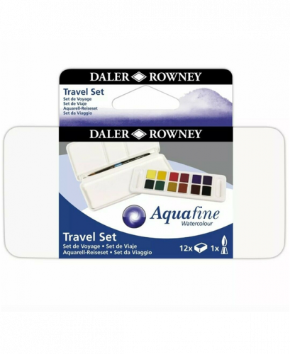 طقم الوان مائية 12 لون + فرشاة من ديلر روني