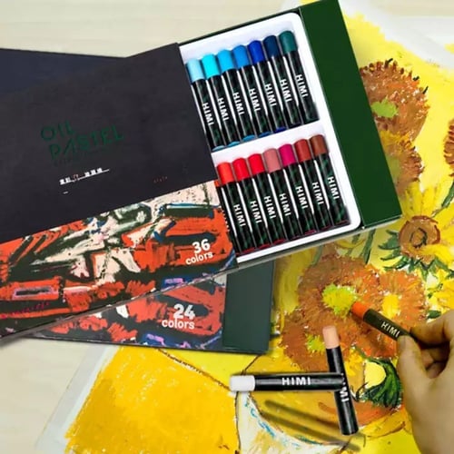 طقم باستيل زيتي - 36 لون - من ميا