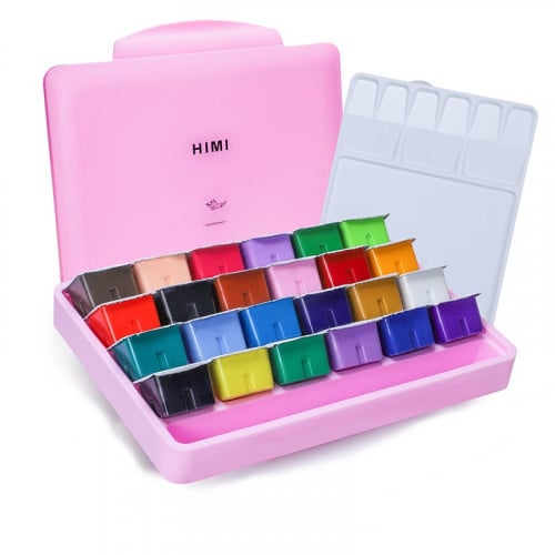 طقم جواش هيمي 24 لون - 30 مل + طقم فرش