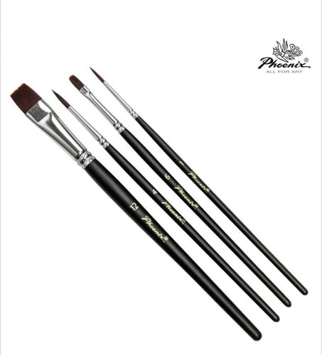 طقم 4 فرش من فونكس للإكريليك والزيتي