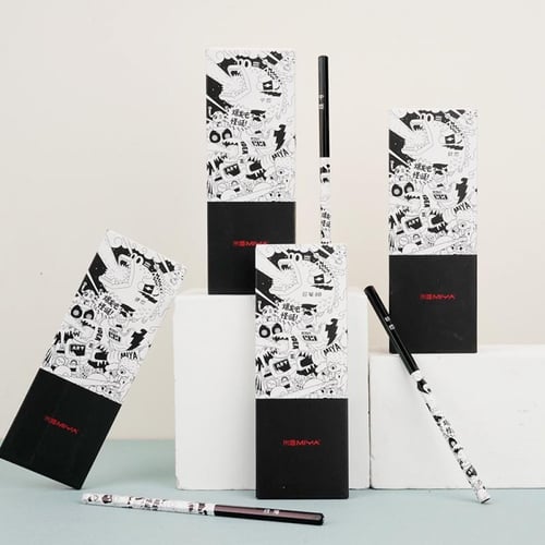 طقم اقلام فحم ويرد (متوسط ) - 8 اقلام