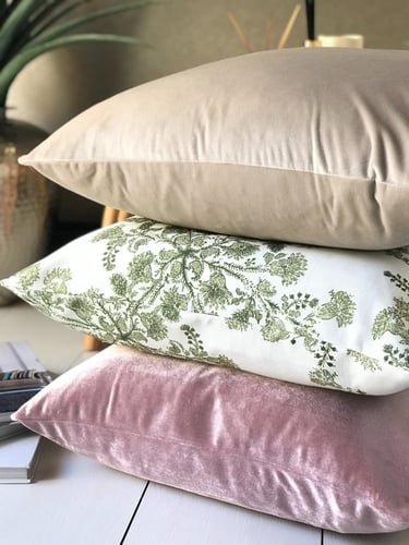 غطاء وسادة قمحي طبيعي مخمل قطن