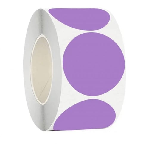 ستيكر بنفسجي دائري لاصق