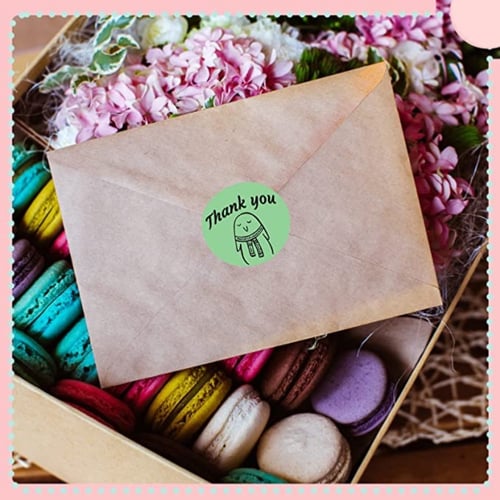 ستيكر اخضر دائري لاصق