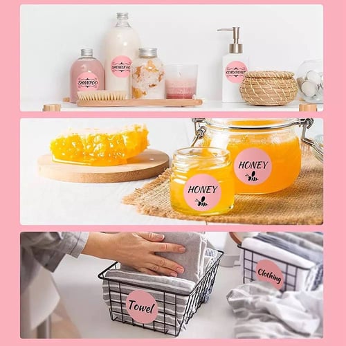 ستيكر وردي دائري لاصق