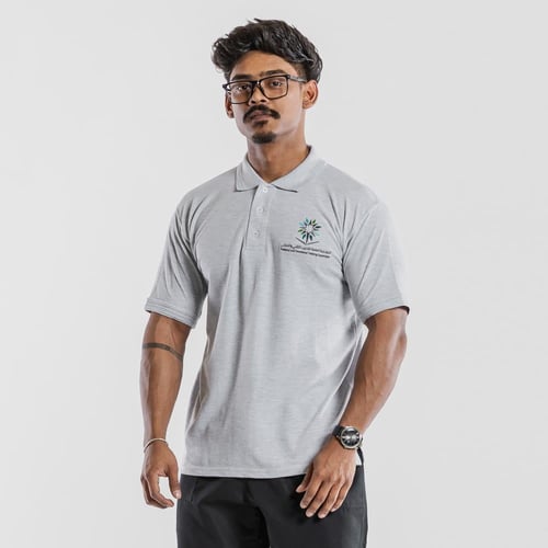 تيشيرت كلية التقنية رصاصي فاتح - كم قصير - رجالي