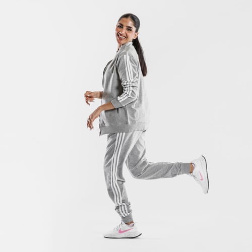 زي رياضي ثلاثي للبنات رصاصي | ثلاث قطع