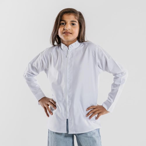 بلوزة مدرسية لباسي بسحاب كم طويل