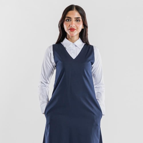 مريول ثانوي كحلي شيال بقصة سبعة – لباسي