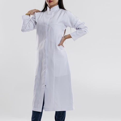 لاب كوت طبي نسائي برقبة صيني – لباسي لائق