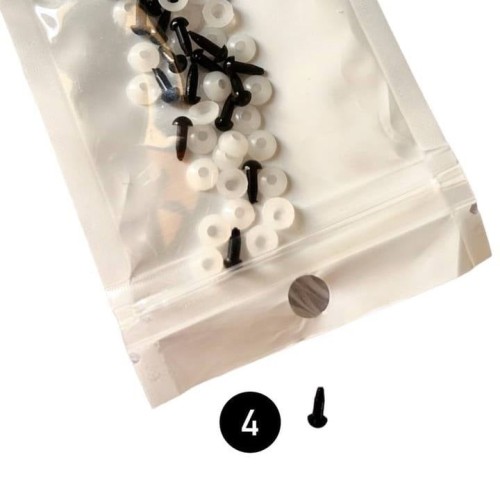 عيون دمى لون أسود مقاس 4 ملم