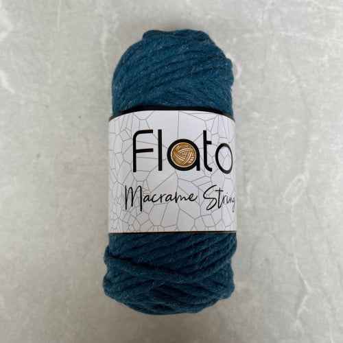 خيوط فلاتو مكرمية سترنق تركوازي داكن