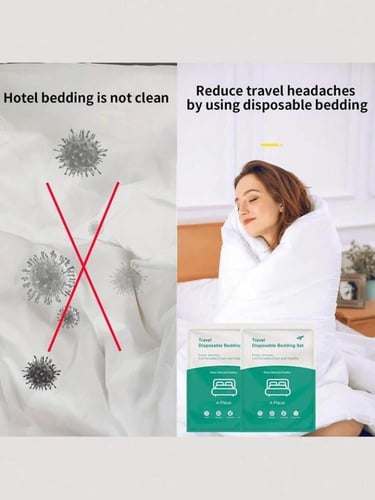 بيت لحاف نفرين استخدام مره واحده ٤ قطع