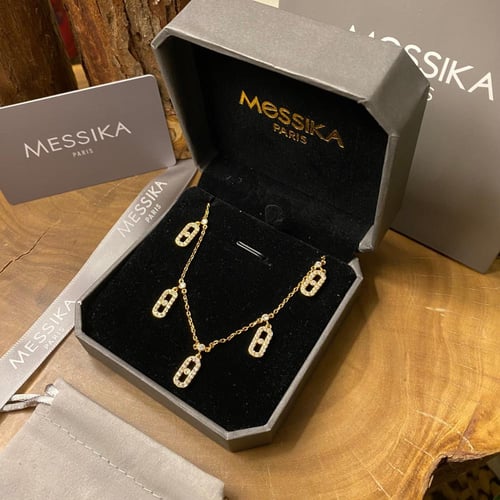 طقم ميسيكا سلسال شوكر مع حلق