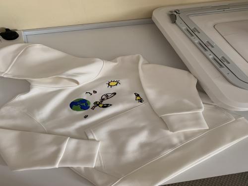 White children's hoodie