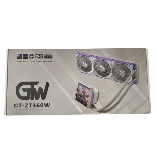 GTW GT-ZT360W LCD SCREEN 360 ARGB CPU LIQUID COOLE...
