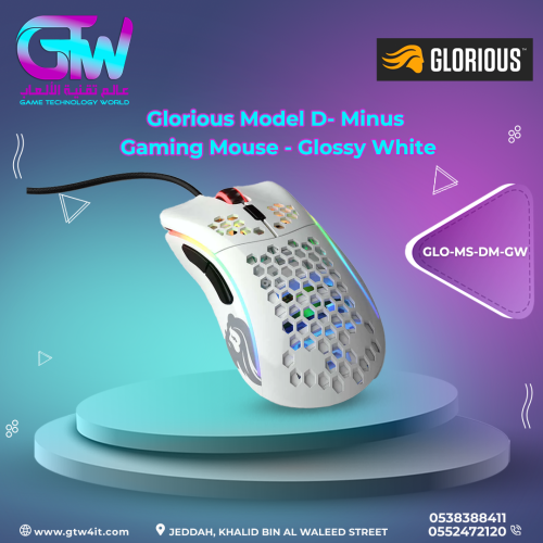 Glorious Model D- Minus Gaming Mouse - Glossy Whit...