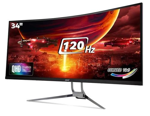 شاشة Acer ED343CUR J 34 بوصة UWQHD منحنية – 120Hz،...