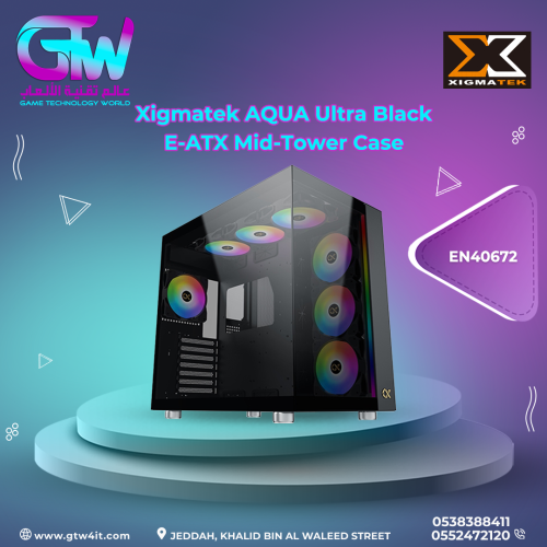 Xigmatek AQUA Ultra Black E-ATX Mid-Tower Case