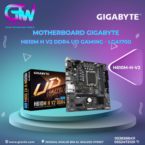 GIGABYTE MOTHERBOARD H610M H V2 DDR4 UD GAMING - L...