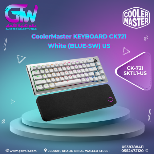 CoolerMaster KEYBOARD CK721 White (BLUE-SW) US