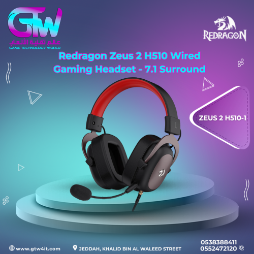 Redragon Zeus 2 H510 Wired Gaming Headset - 7.1 Su...