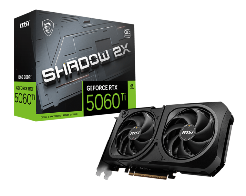 MSI GEFORCE RTX™ 5060 TI 16G SHADOW 2X OC GRAPHIC...