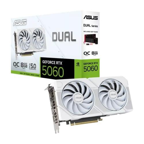 ASUS Dual RTX 5060 White OC 8GB GDDR7 | كرت شاشة ا...