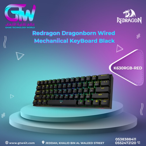 Redragon Dragonborn Wired Mechaniical KeyBoard Bla...