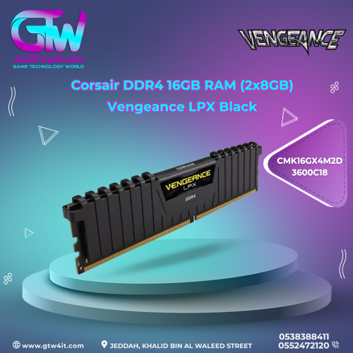 Corsair DDR4 16GB RAM (2x8GB) Vengeance LPX Black
