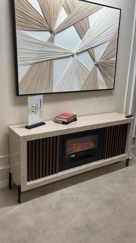 دفاية ديكور بسطح بديل الرخام