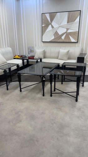 طقم طاولات حديد اسود