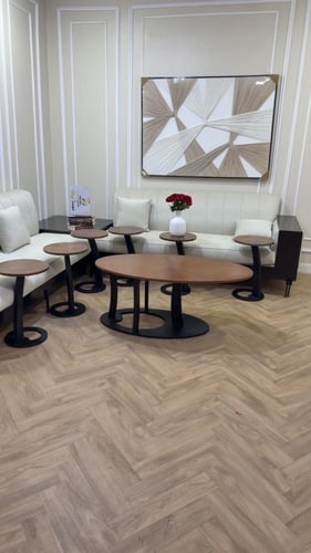 طقم طاولات قشر الجوز