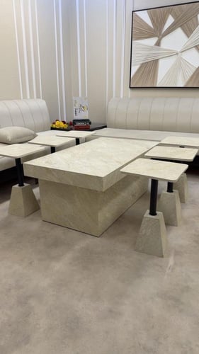 طقم طاولات ضيافه بديل الرخام
