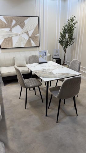 طاولة طعام سيراميك مع 4 كراسي