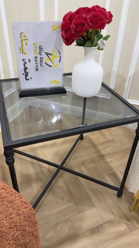 طقم طاولات حديد أسود