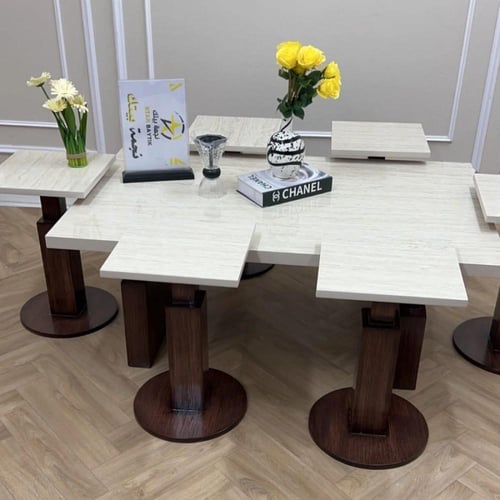 طاولات بديل الرخام 6 خدمة حبة كبير