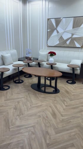 طقم طاولات قشر الجوز