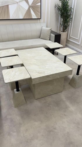 طقم طاولات ضيافه بديل الرخام