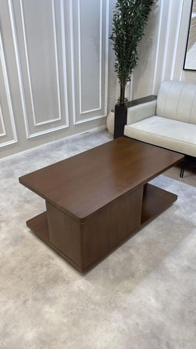 طقم طاولات خشبيه بلون بني