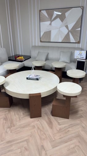 طقم طاولات خشب