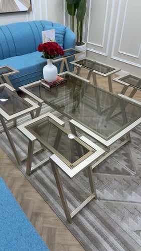 طاولة تقديم زجاجي