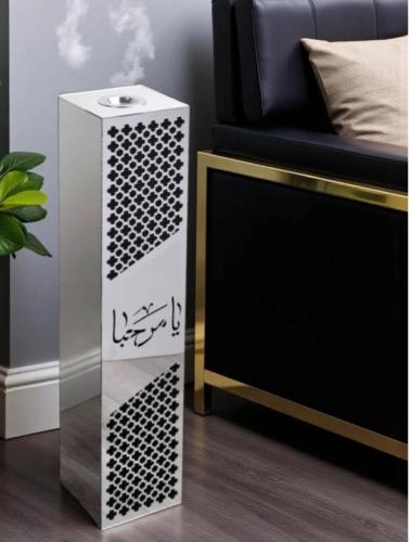 مبخرة استقبال ضيوف فضي _ عبارة يامرحبا