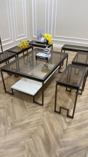 طقم طاولات حديد