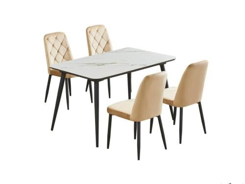 طاولة طعام رخام 4 كراسي