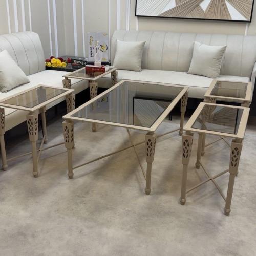 طقم طاولات حديد مكس