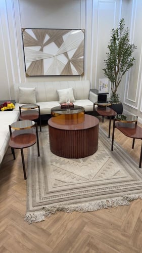 طقم طاولات بني